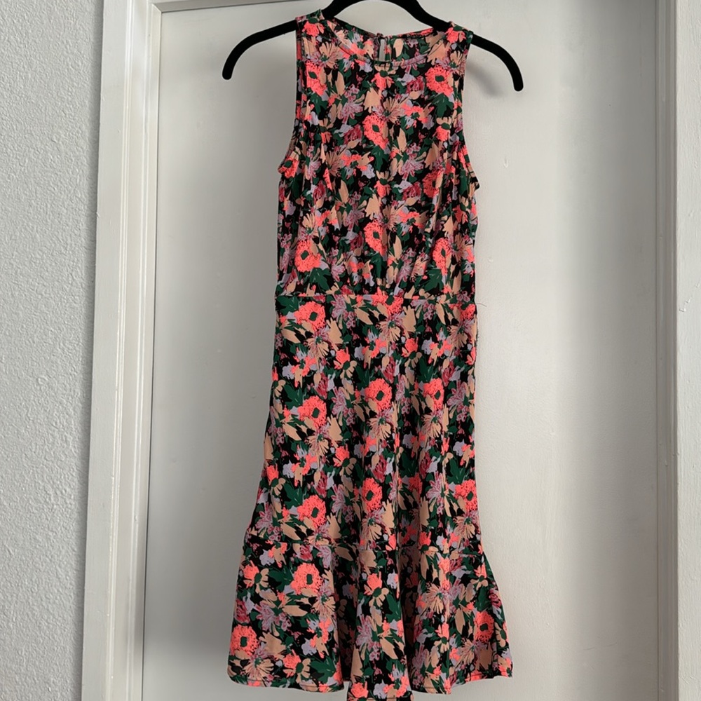 J.Crew Mercantile Neon Floral Flounce Dress - Picture 6 of 6